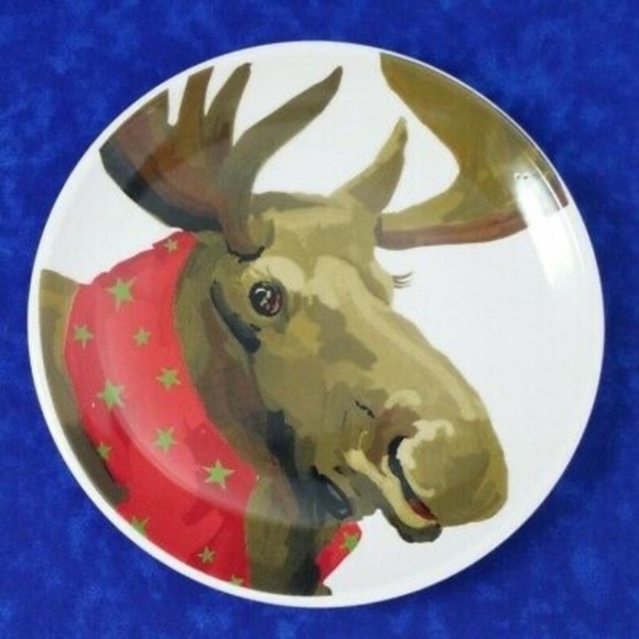 Vintage Rae Dunn Woodland Critter Christmas Dessert Plates - Picture 2 of 7